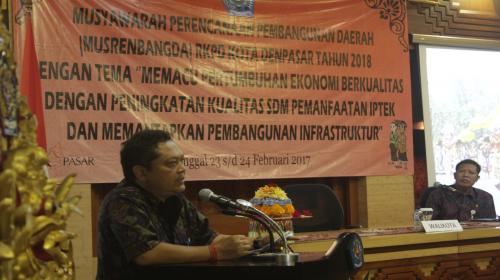 Rapat Musrenbangda RKPD Kota Denpasar Tahun 2018