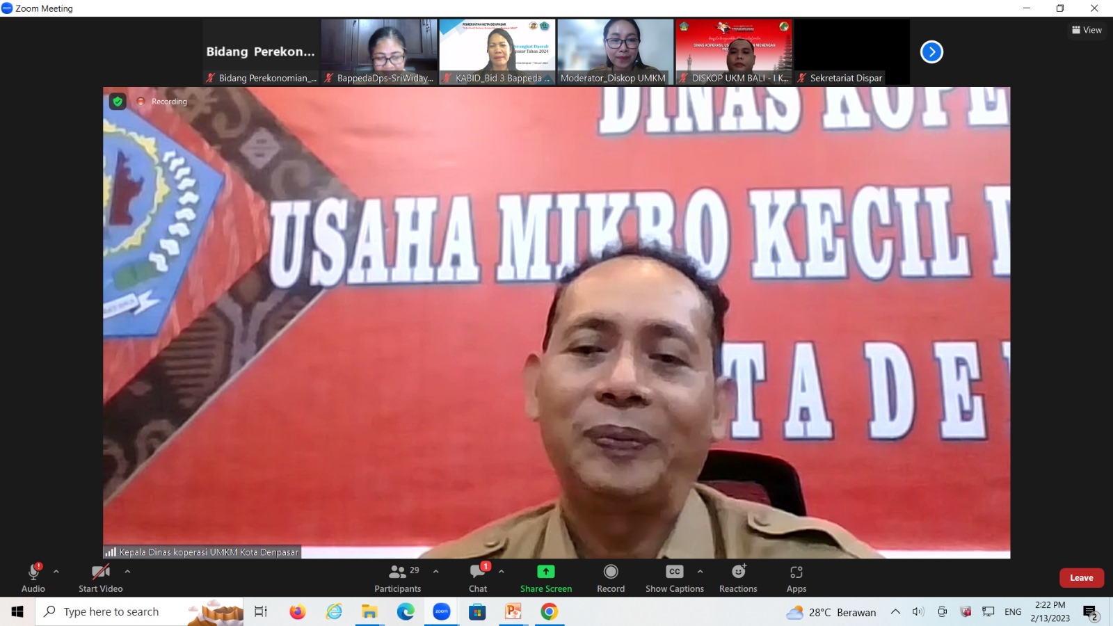 Forum Perangkat Daerah Dinas Koperasi dan UMKM Kota Denpasar